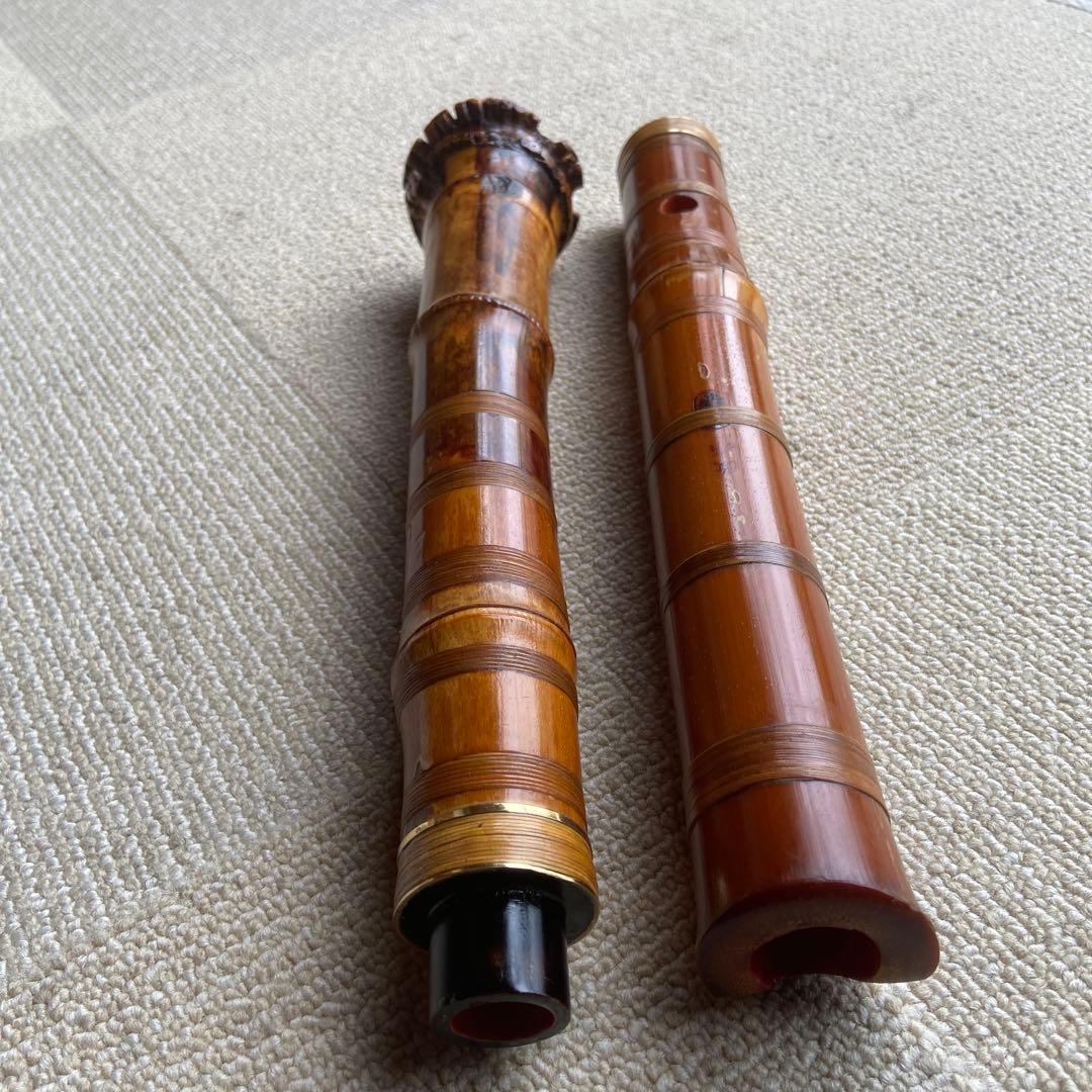 214⭐️ 尺八 一尺八寸管唄口金 中継ぎ金三線 竹峰銘他 最高級品