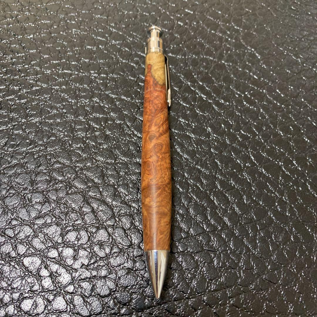 クリスマスセール】工房楔 シャープペンシル0.5＋芯ケース花梨紅白