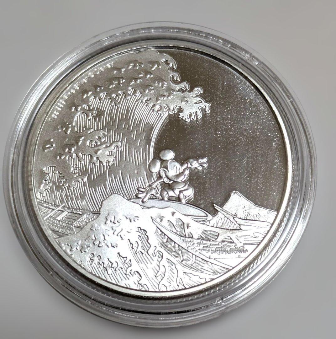 ニウエ2025年富嶽三十六景&ミッキーマウス記念銀貨 未使用 ケース入り ニウエ2025年富嶽三十六景&ミッキーマウス記念銀貨 未使用品！