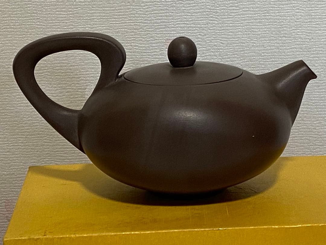 ♦中国？台湾 陸羽造 扁壺形 茶壺 茶道具 煎茶道具 茶器 急須 骨董品