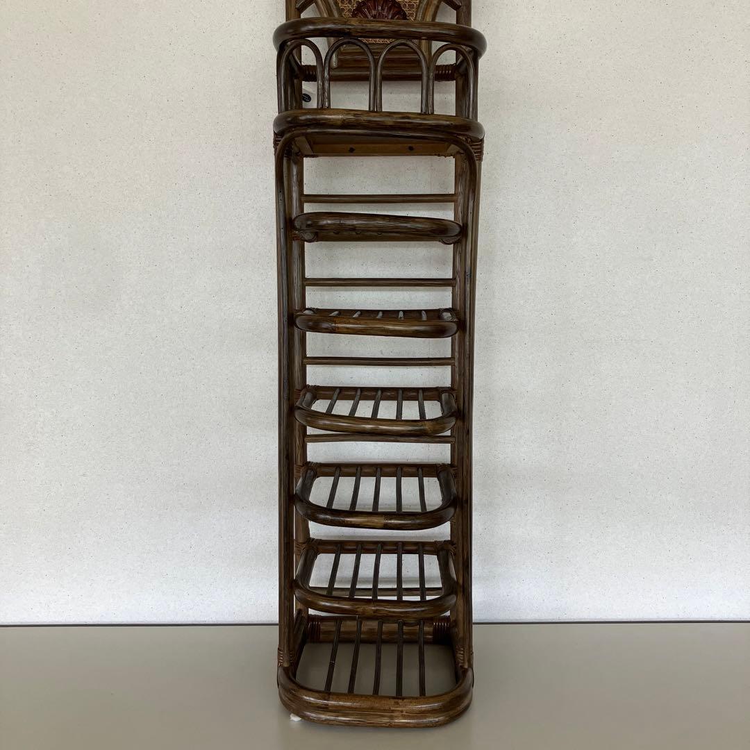 ラタン 籐 スリッパラック シューズラック 未使用品