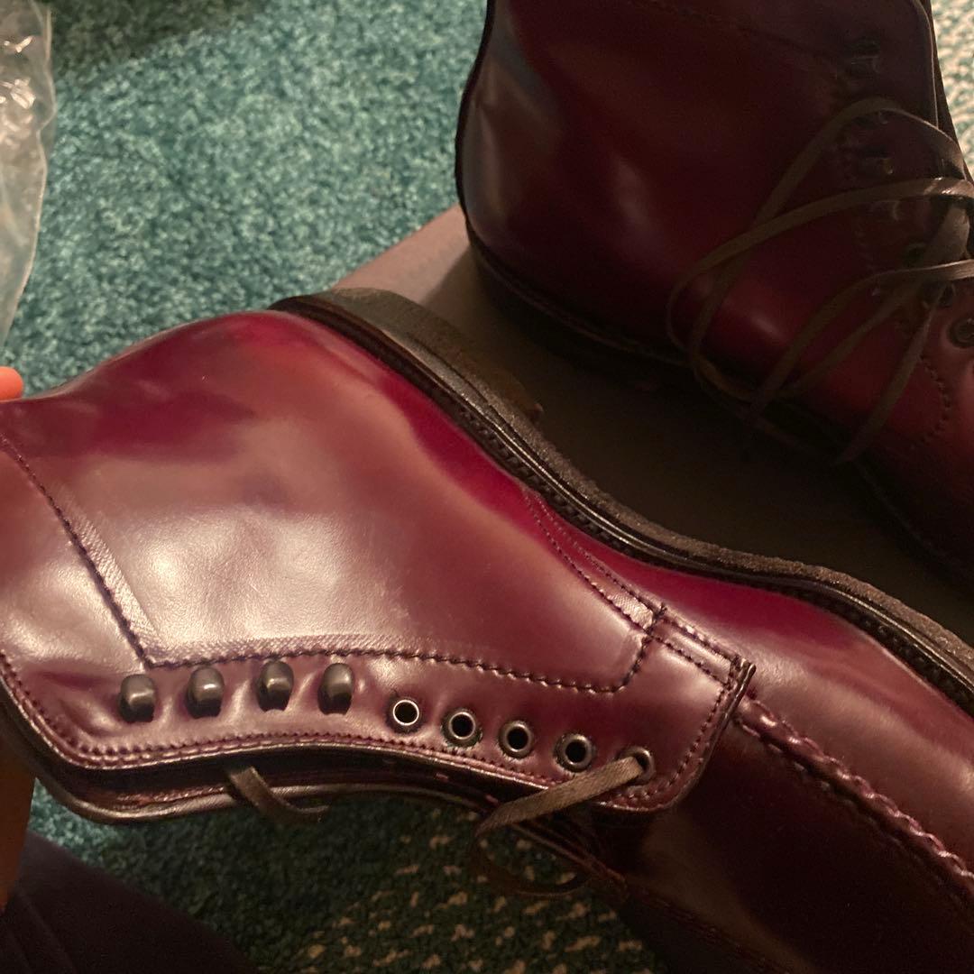 オールデンバーガンディ レザー ミッドカットブーツAlden 4540Hブーツ