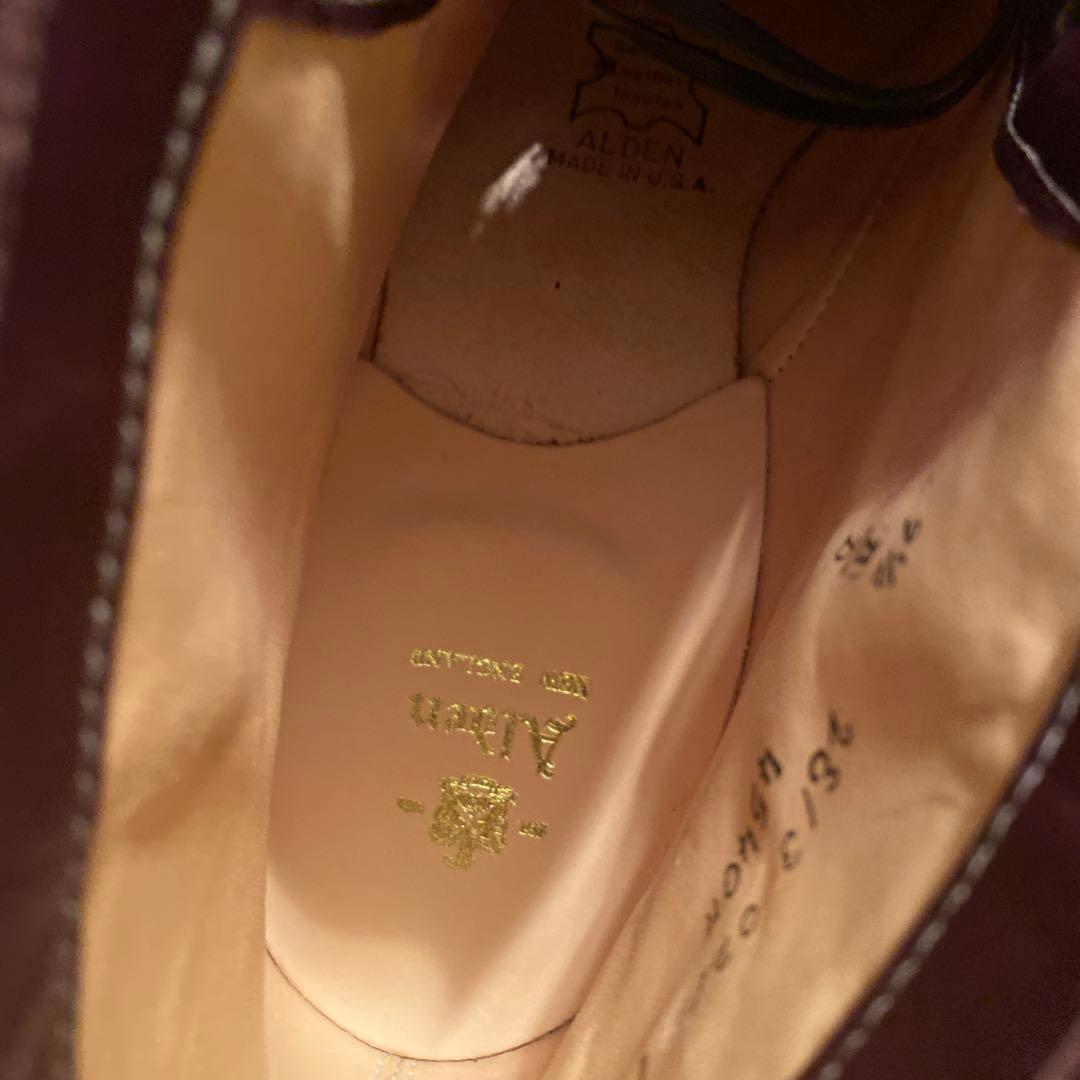 オールデンバーガンディ レザー ミッドカットブーツAlden 4540Hブーツ