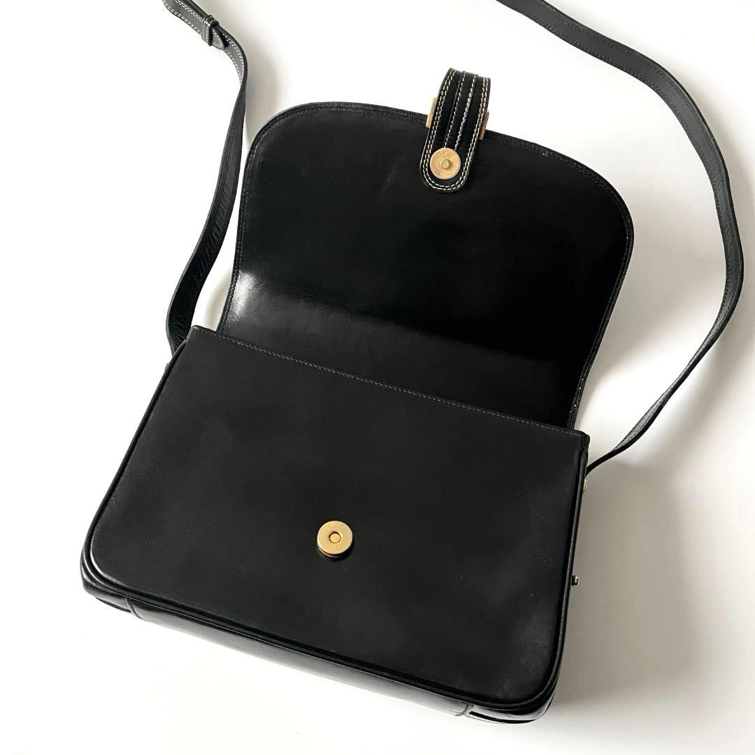 【希少】BALLY ショルダーバッグ ブラック レザー ヴィンテージ