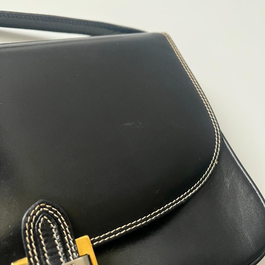 【希少】BALLY ショルダーバッグ ブラック レザー ヴィンテージ