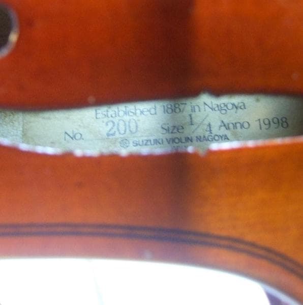 鈴木バイオリン 1/4 No200 1998年製