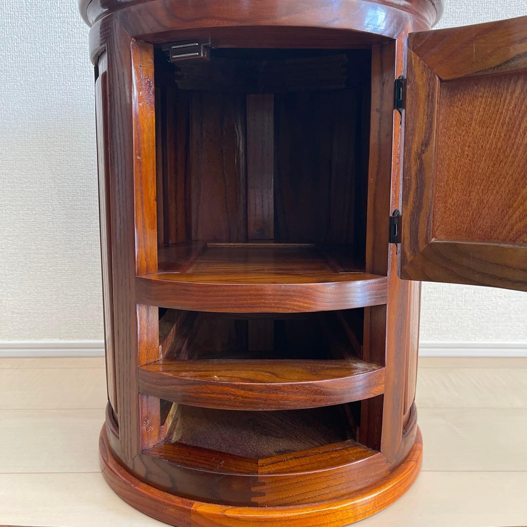 李朝家具 収納付き丸型スツール インテリア アンティーク 家具 レトロ