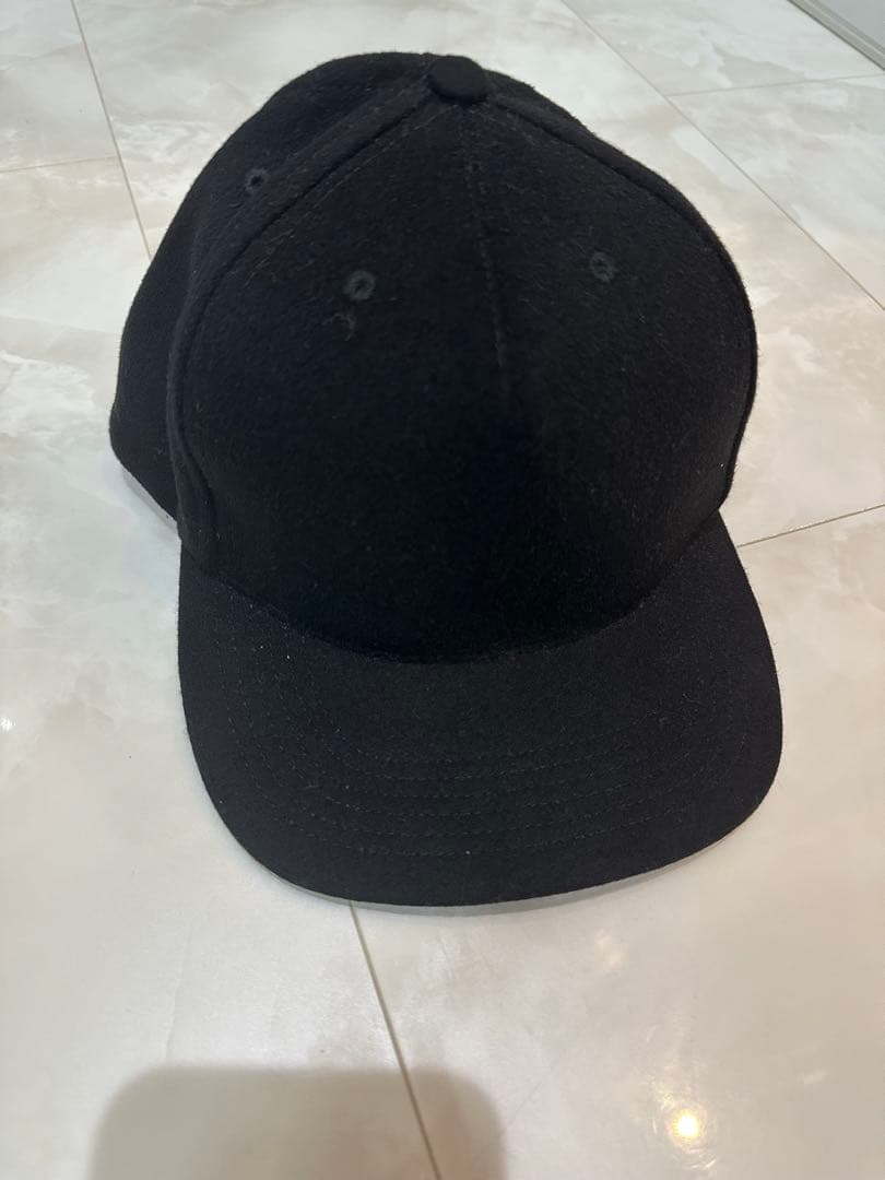 SUPREME キャップ　ロロピアーナ　ブラック Supreme New Era Hat Fitted Mens 7 3/8 Black White Loro Piana Wool
