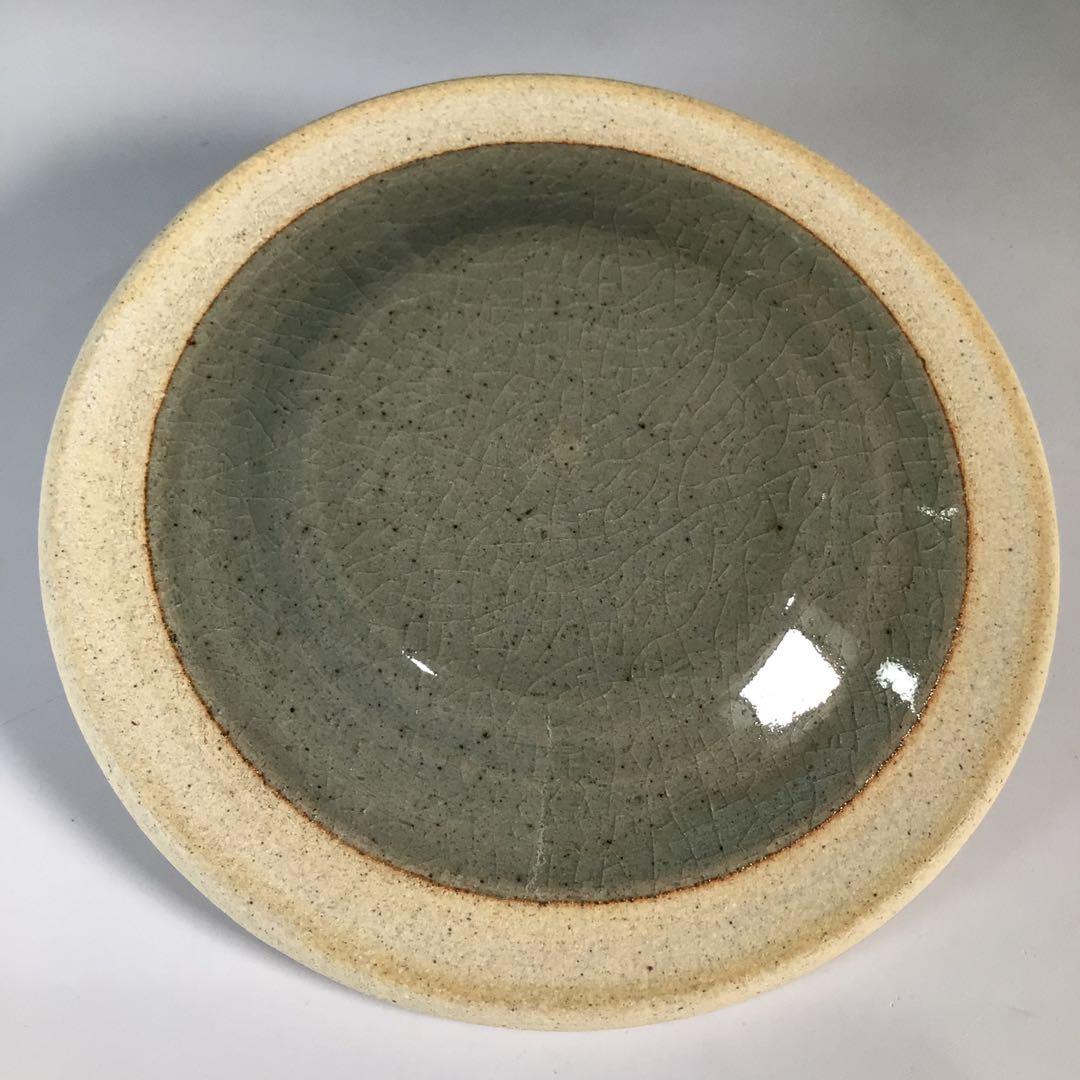 N165 水指 『明神窯 岡本高始造』『練上水指』 共箱 茶道具