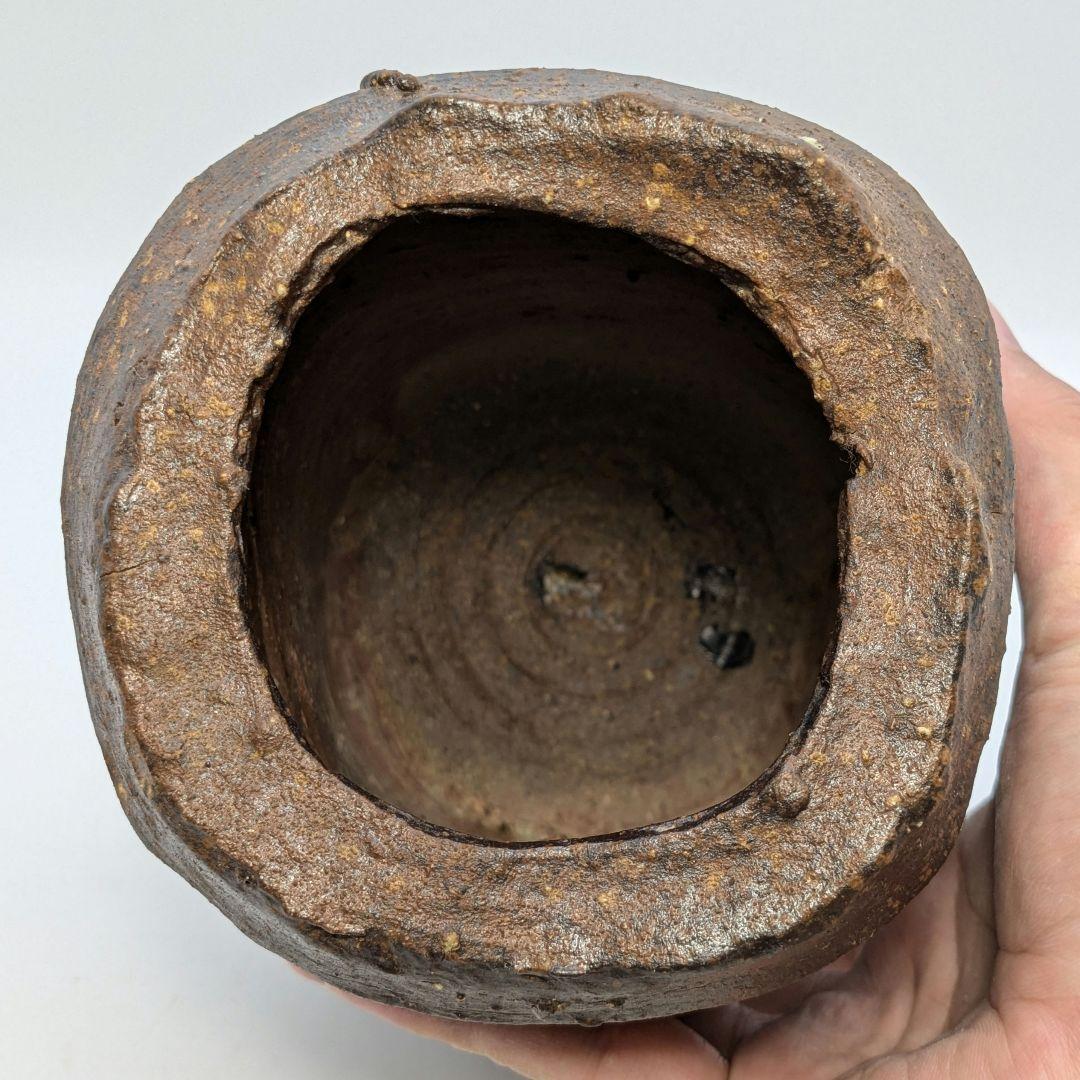 【水漏れあり】森一洋 備前焼 花入 花器 フラワーベース 置物 インテリア 花瓶