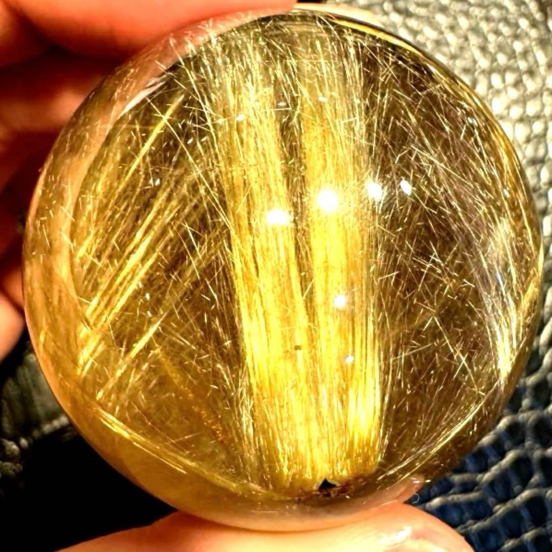 高品質]ゴールドルチルクォーツ丸玉/スフィア - 埼玉県吉川市の天然石