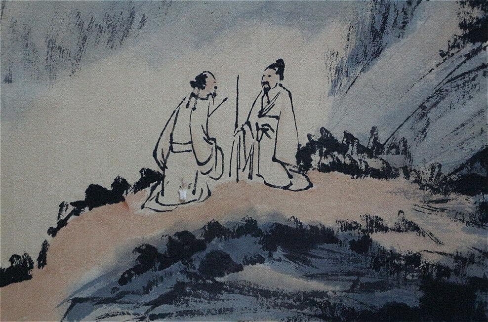 近代の書画家 「張大千 図」 書画立軸 肉筆保證 唐物 唐本