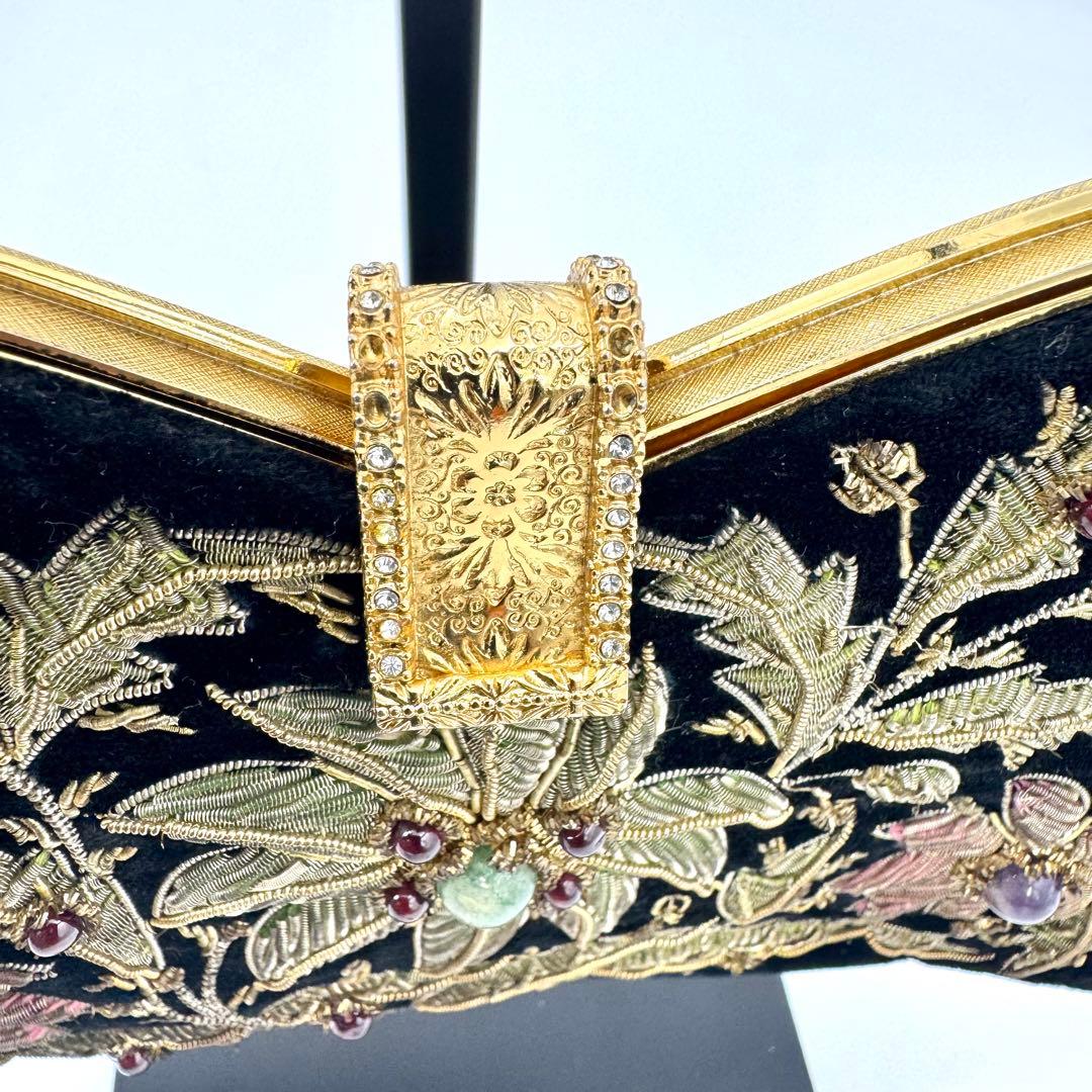 美品・超希少✨【皇室御用達】Lumy はしもと ビーズバッグ パーティー 刺繍