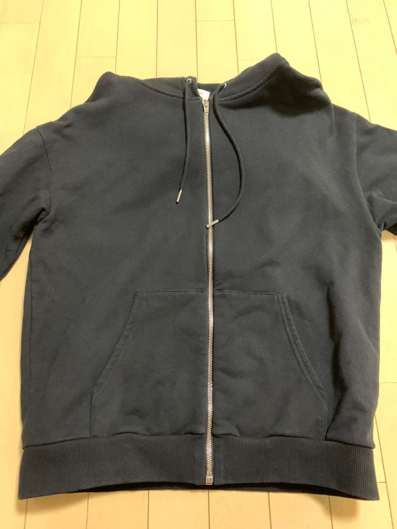 セリーヌ-CELINE ジップアップパーカー 黒 美品　 Mサイズ
