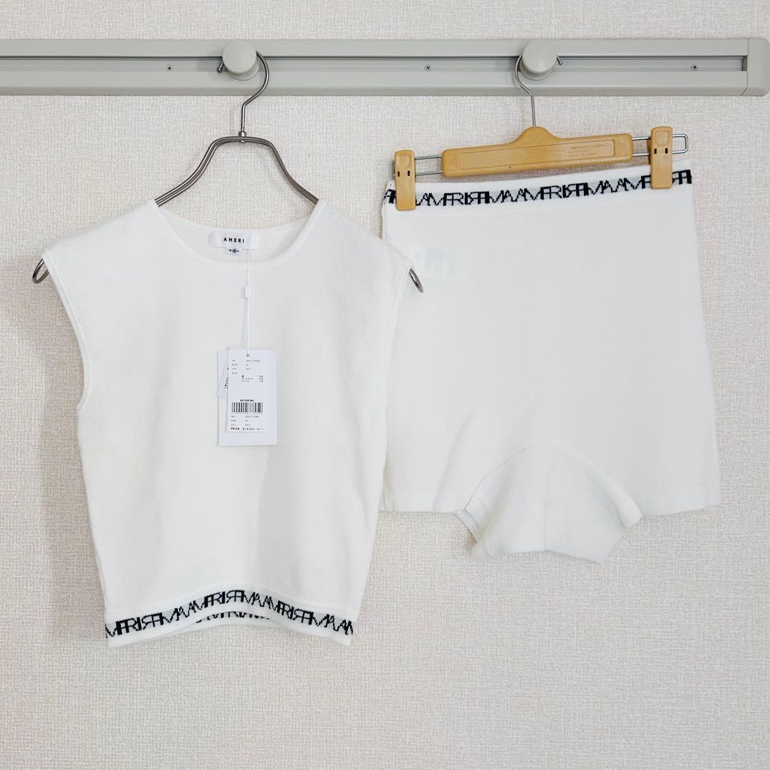 【未使用品】AMERIアメリ アメリヴィンテージ ロゴニットセットアップパンツ