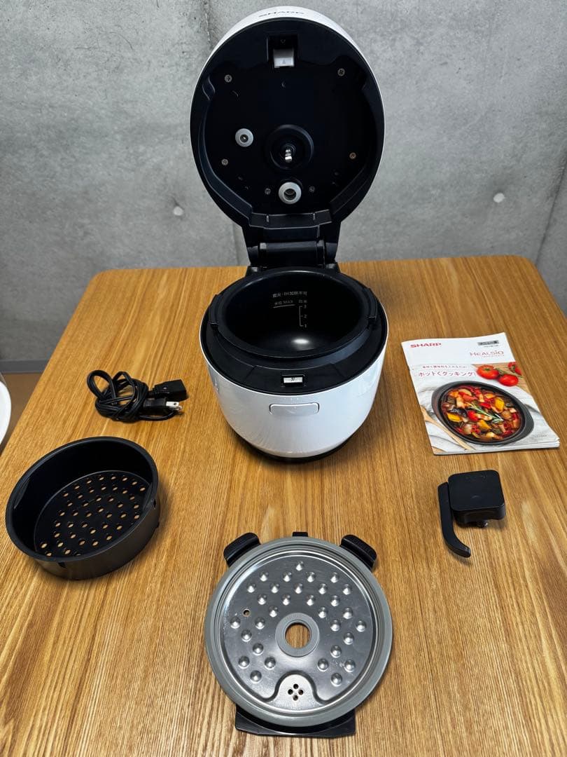 SHARP HEALSIO 炊飯器 ホワイト　２人前