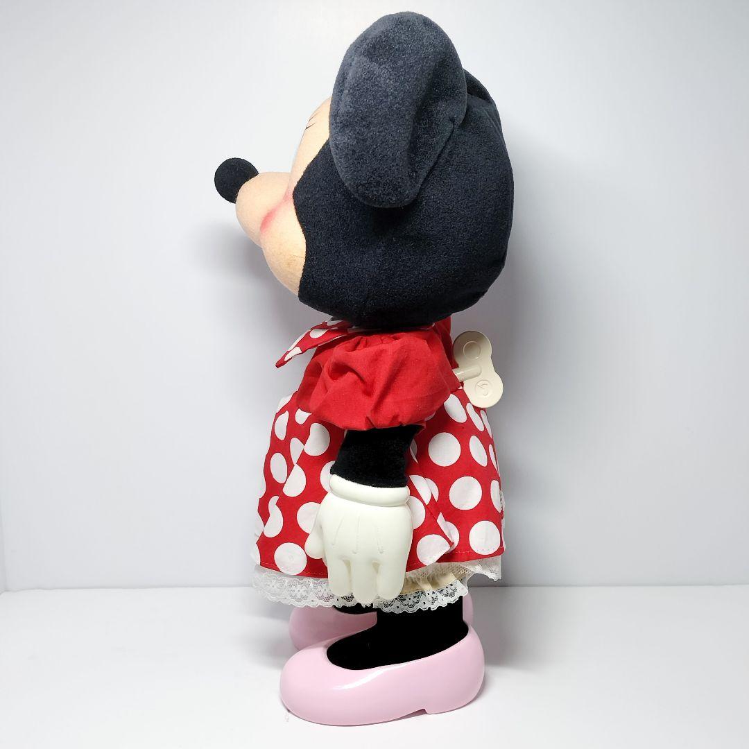 当時物 レア サンキョー ミニーマウス 首振り オルゴール 人形 ドール 特大