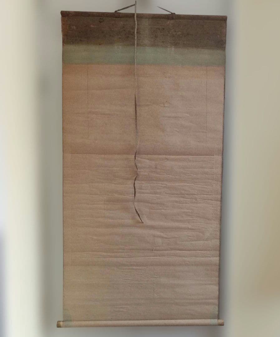 掛軸 雛祭り 箱無し 猫 ひな人形 骨董