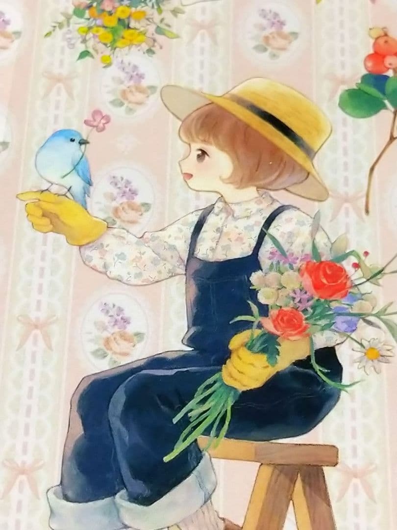 ☆のこり１再販☆J405＃小小花匠(PET)喵啪叽切り売り海外人物マステ女の子