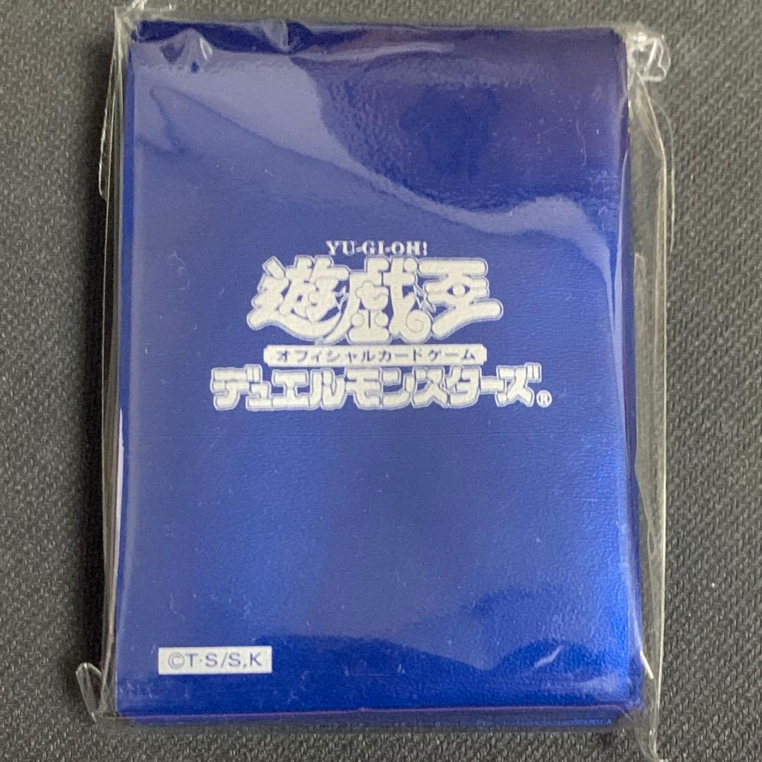 遊戯王 初期ロゴ メタリックブルー 青 公式 スリーブ 50枚 未開封
