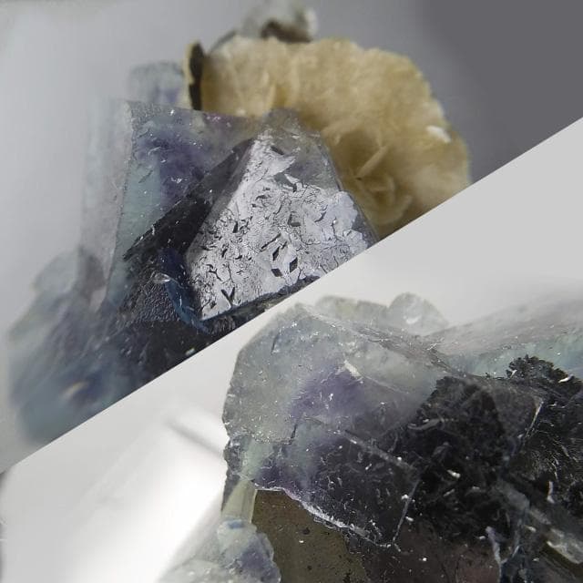 14.41g　闇落ち系ローライト　鉱物標本　マイカ共生　フローライト