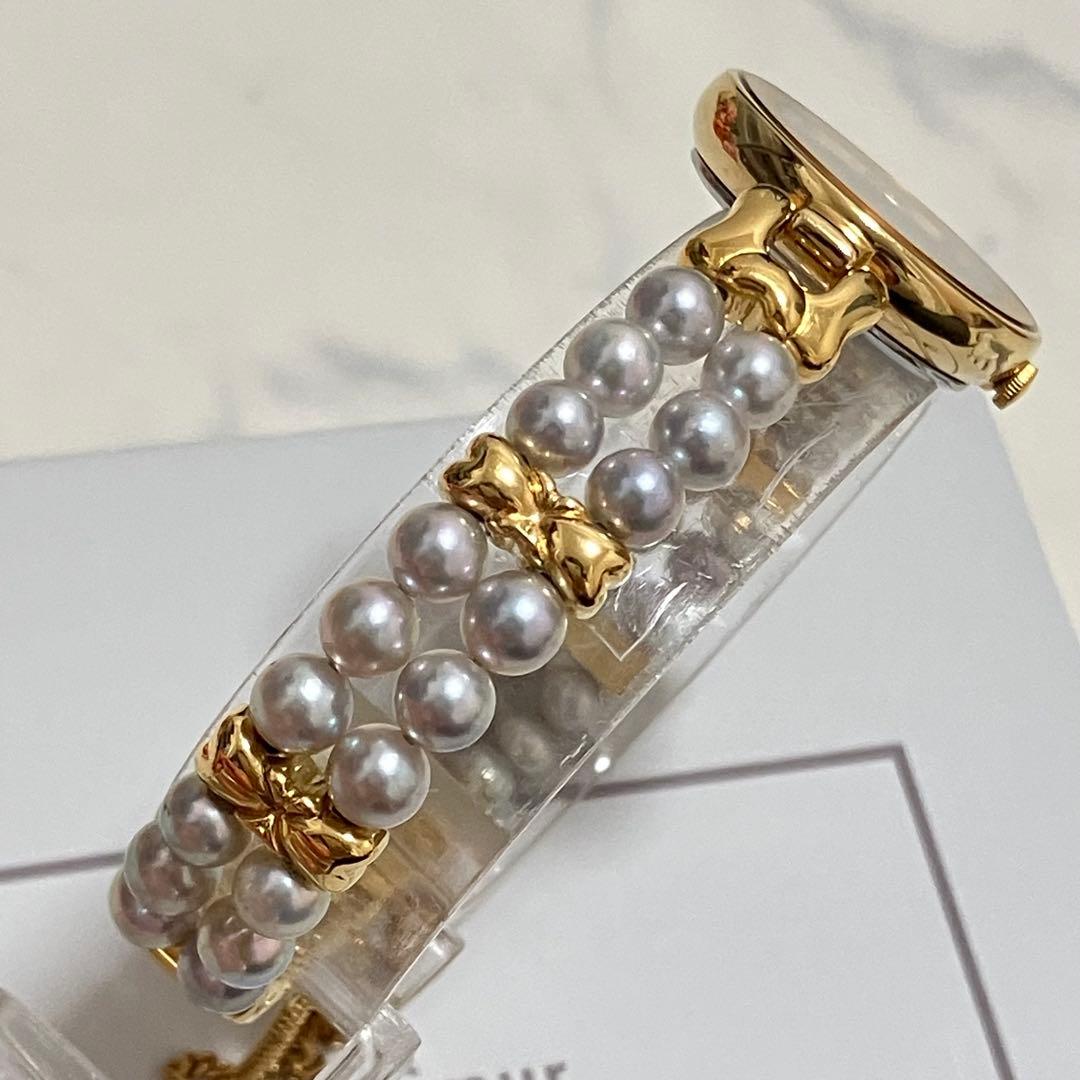 稼動品】CAMELLIA カメリア レディース パールウォッチ あこや真珠