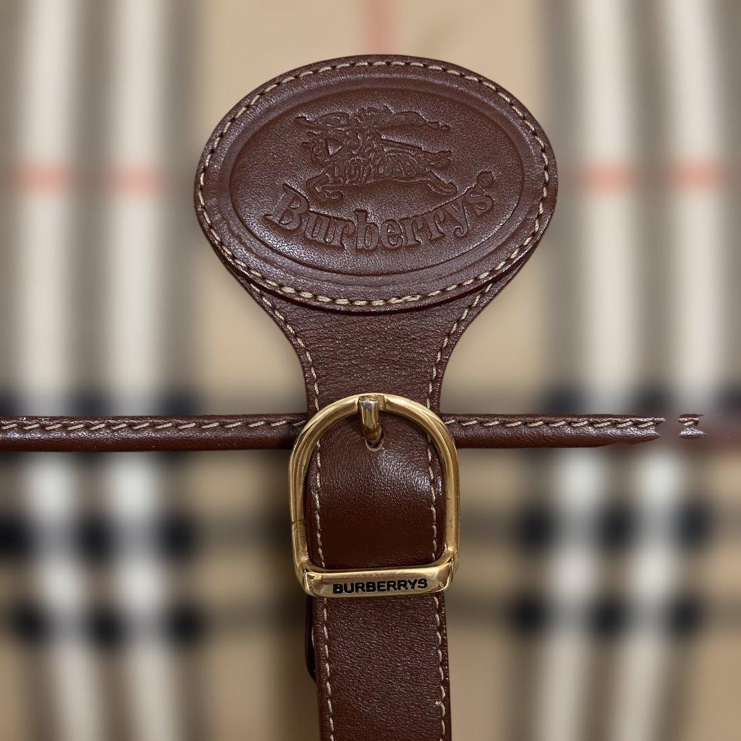 美品 バーバリー ショルダーバッグ ホースロゴ型押し ノバチェック