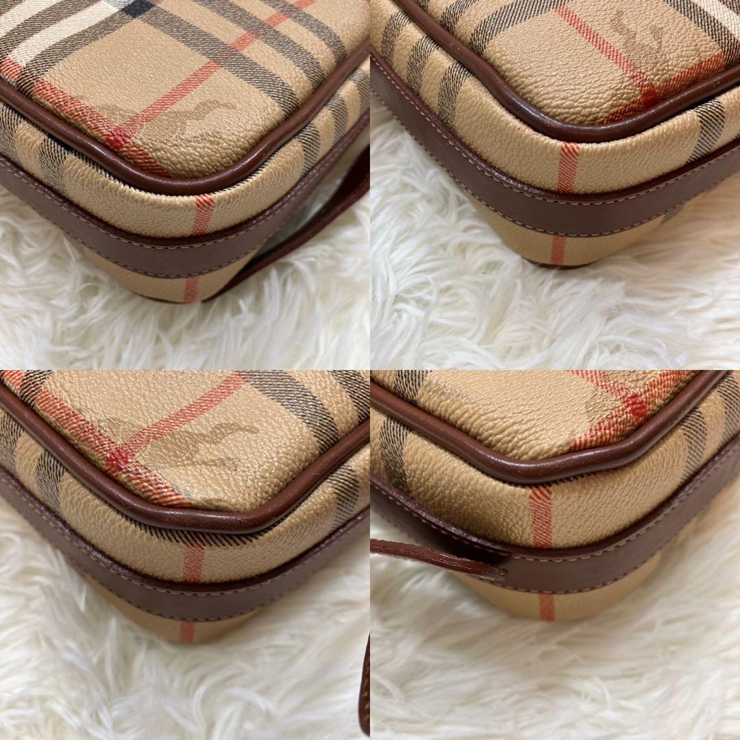 美品 バーバリー ショルダーバッグ ホースロゴ型押し ノバチェック
