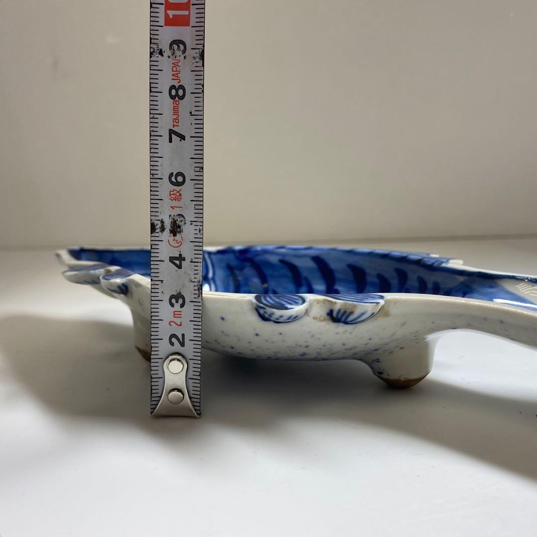 専用　高橋道八　魚型皿　箱付　長さ23.3㎝東Y7-0403☆1Fタサコサ