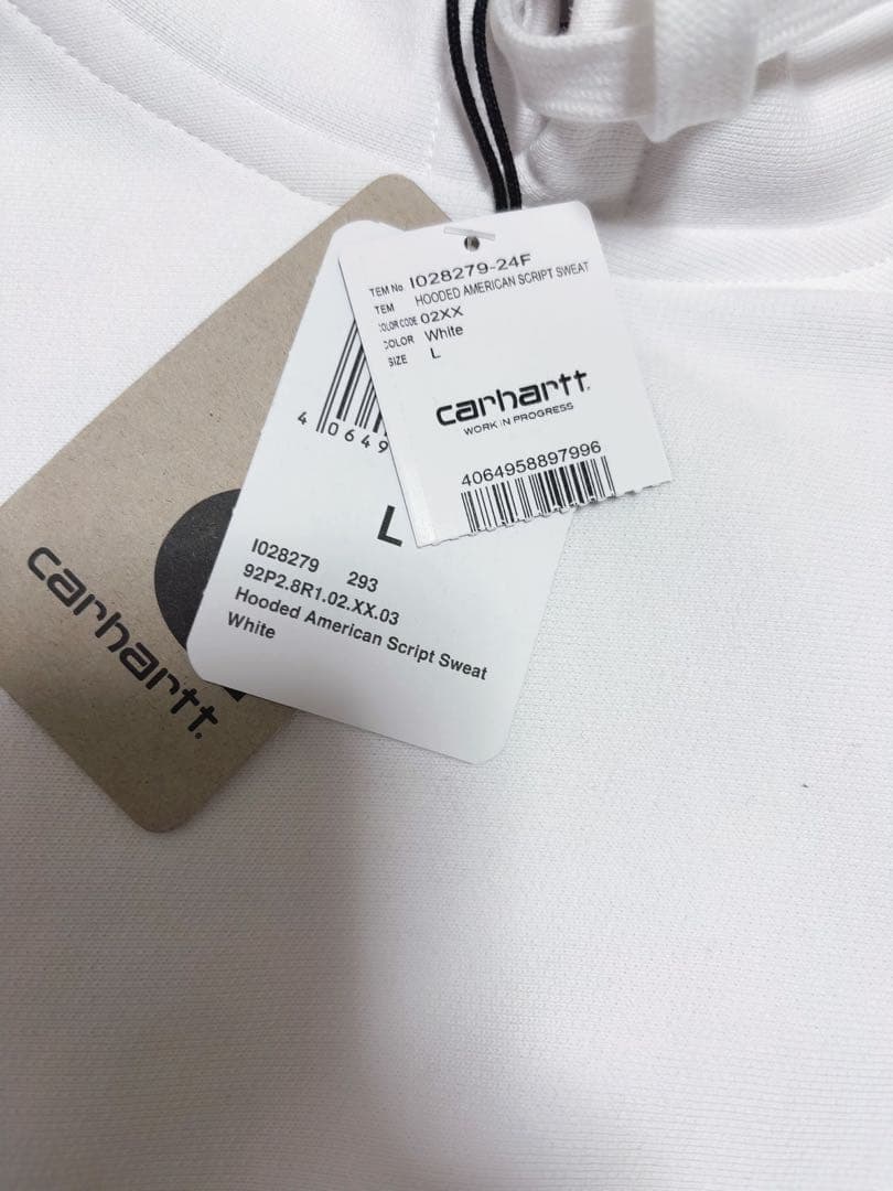 Carhartt HOODED AMERICAN SCRIPT SWEAT 白