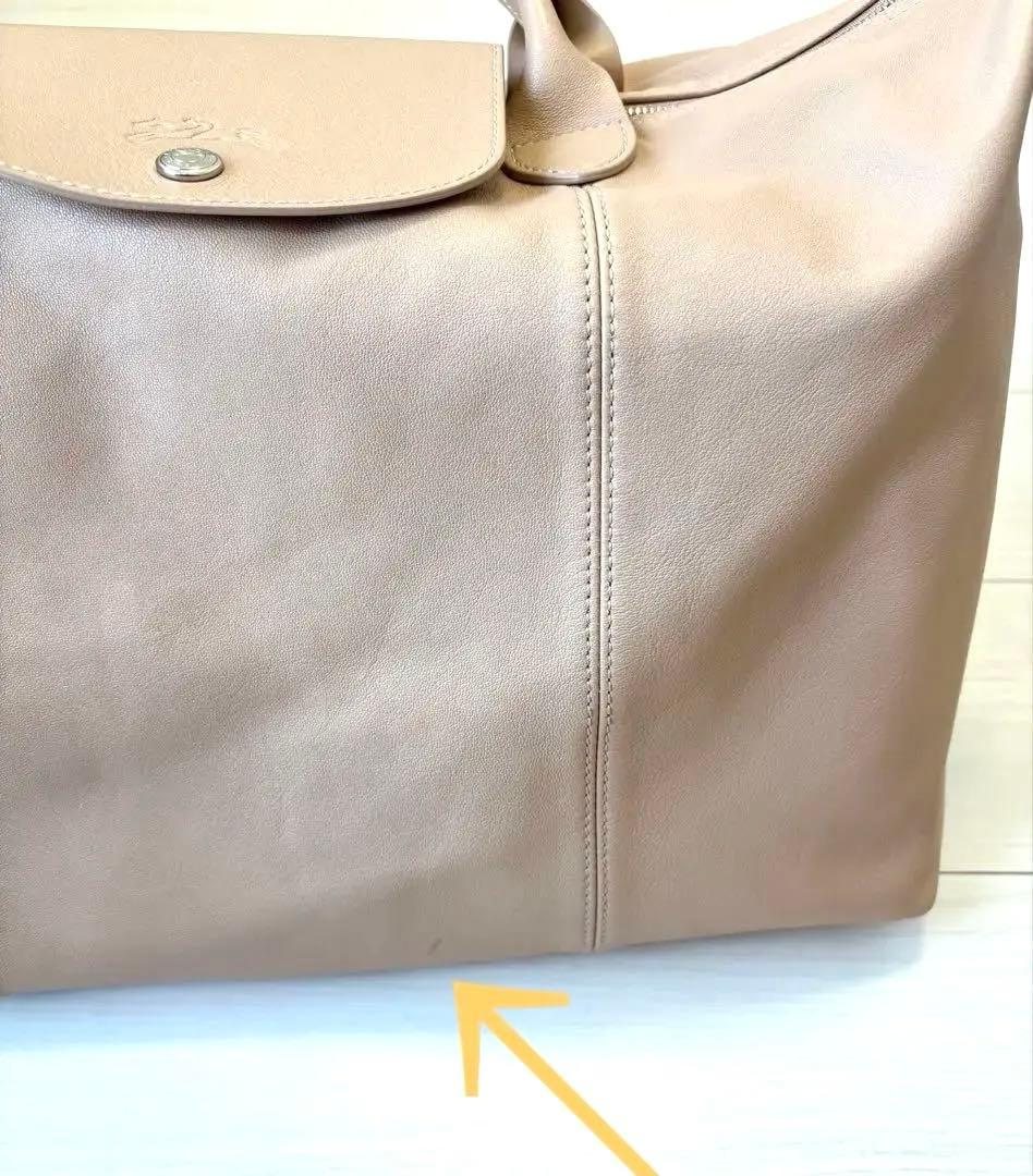 美品♡【ロンシャン】プリアージュキュイールL ベージュ