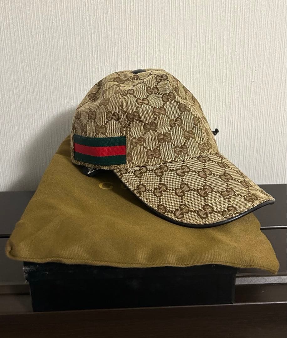 Gucci GGパターン キャップ ベージュ