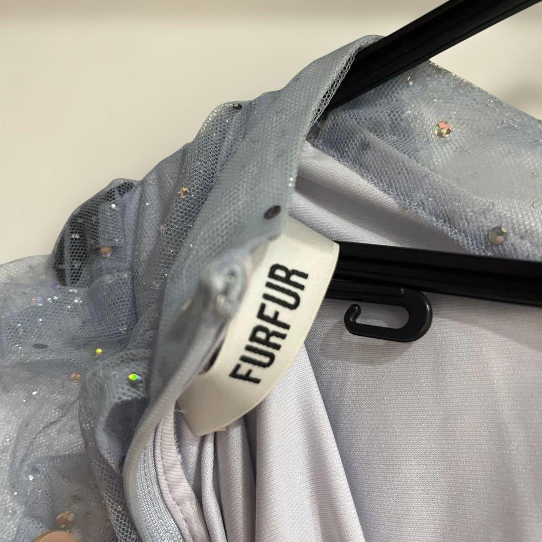 FURFUR ロングスリーブラメチュールドレス