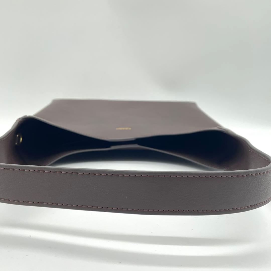 【極美品】コーチ　ブルックリン　ショルダーバッグ　レザー　ロゴ　ダークブラウン