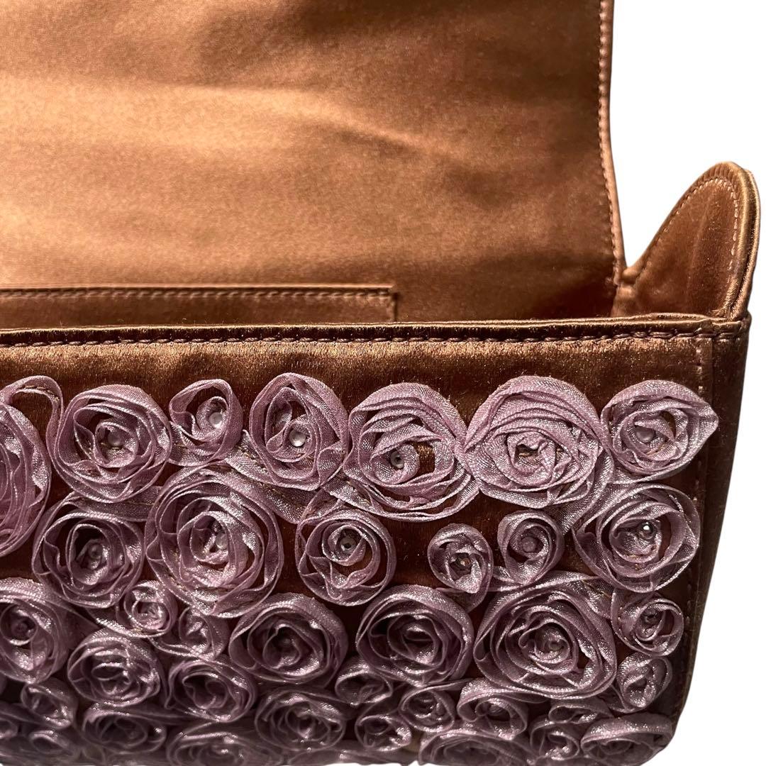 美品 ジョルジオアルマーニ クリスタル フリンジ パーティバッグ 希少モデル