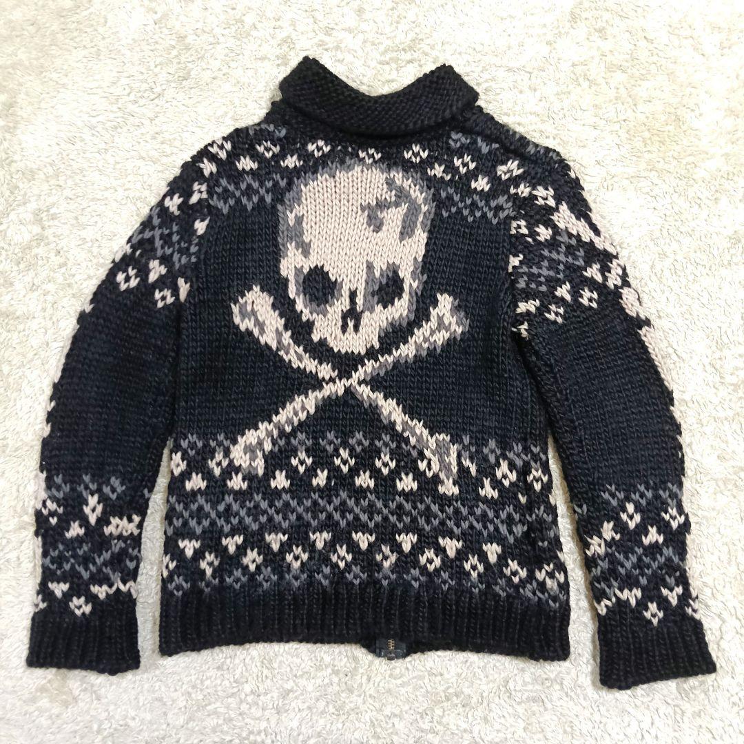 2030 美品 VANSON カウチン ジップアップニットセーター M