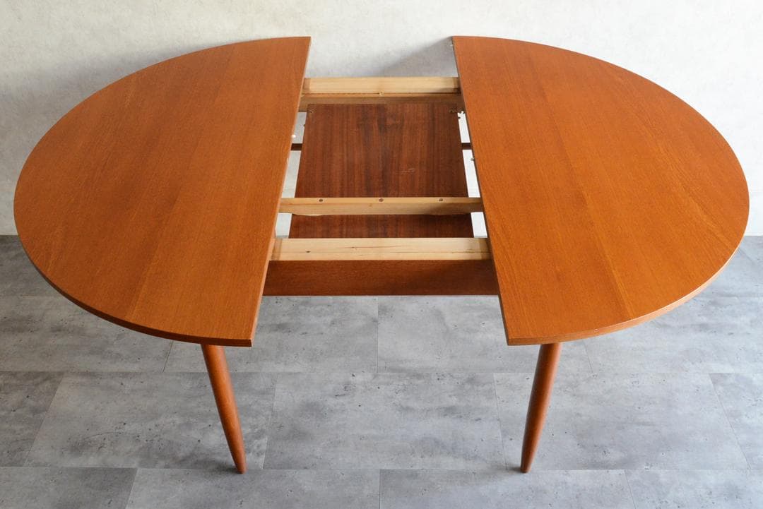 イギリスヴィンテージ エクステンション ラウンド ダイニングテーブル 拡張式円形