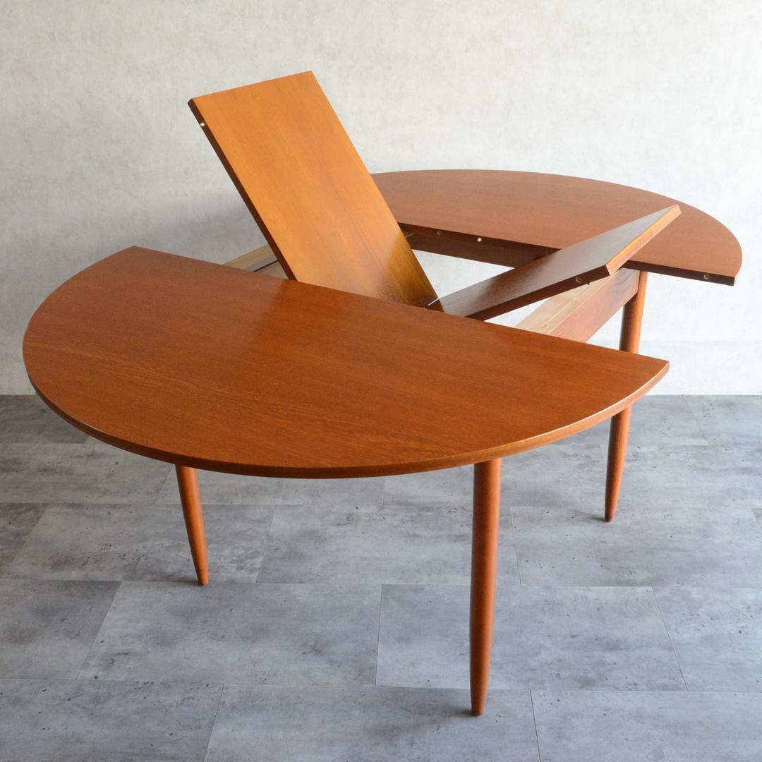 イギリスヴィンテージ エクステンション ラウンド ダイニングテーブル 拡張式円形