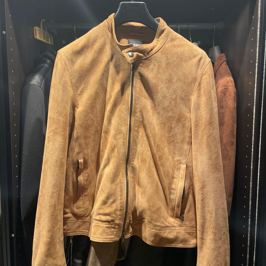 B15938 エンメティ アンドレア ゴートスキン中綿ライダース 白48