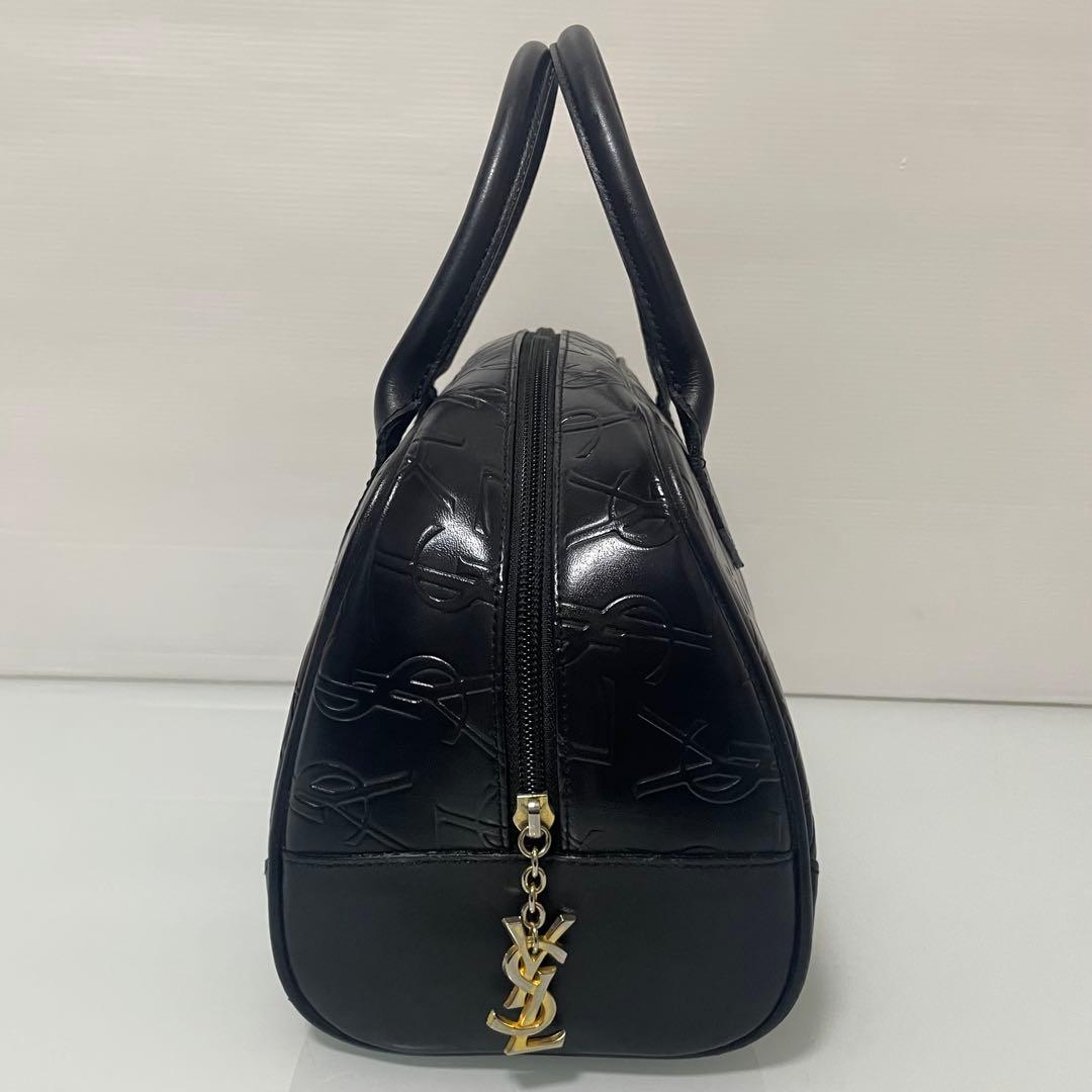 YSL サンローラン ミニボストン カサンドラ エンボス ヴィンテージ バッグ