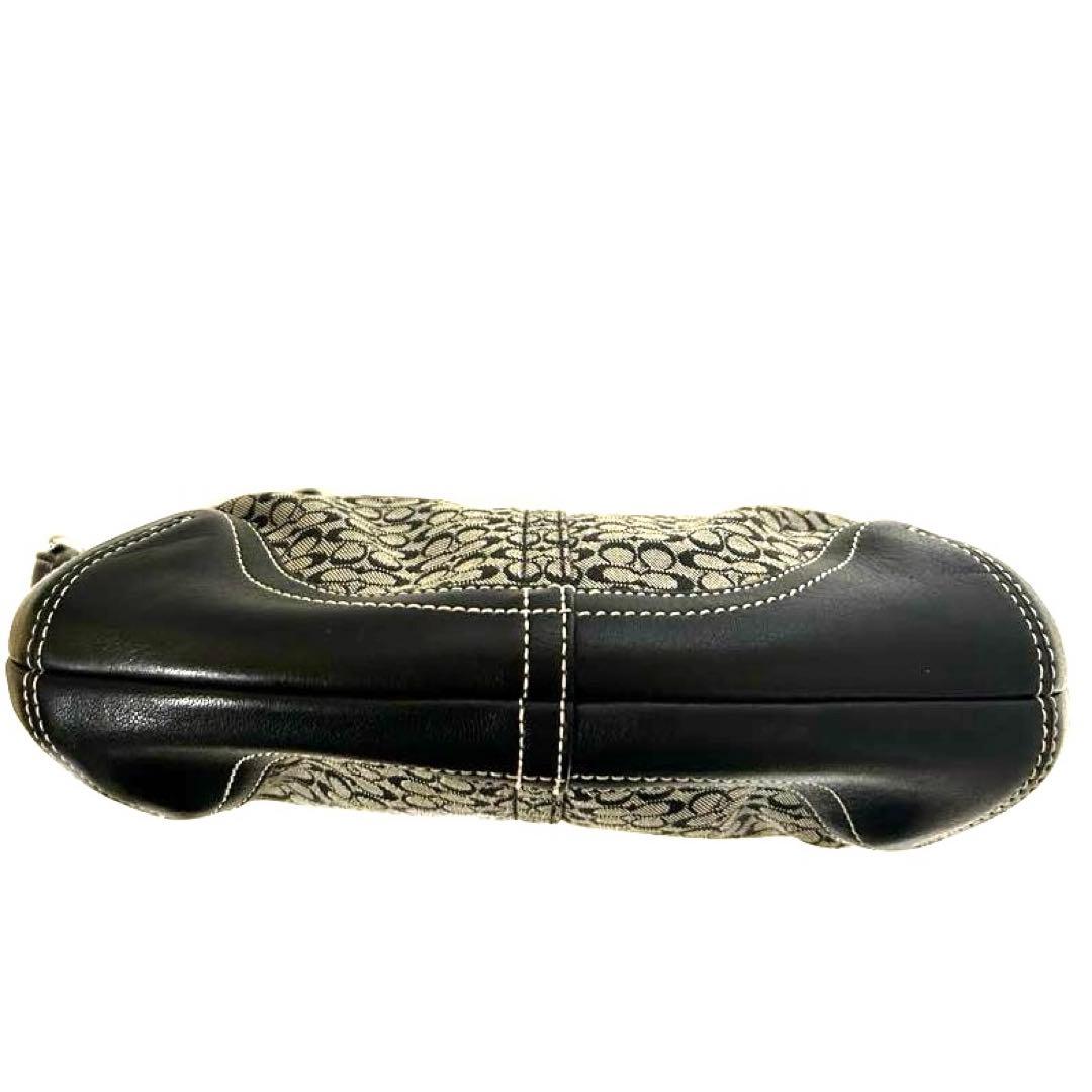 美品 コーチ COACH バッグ ハンドバッグ ミニ シグネチャー ブラック