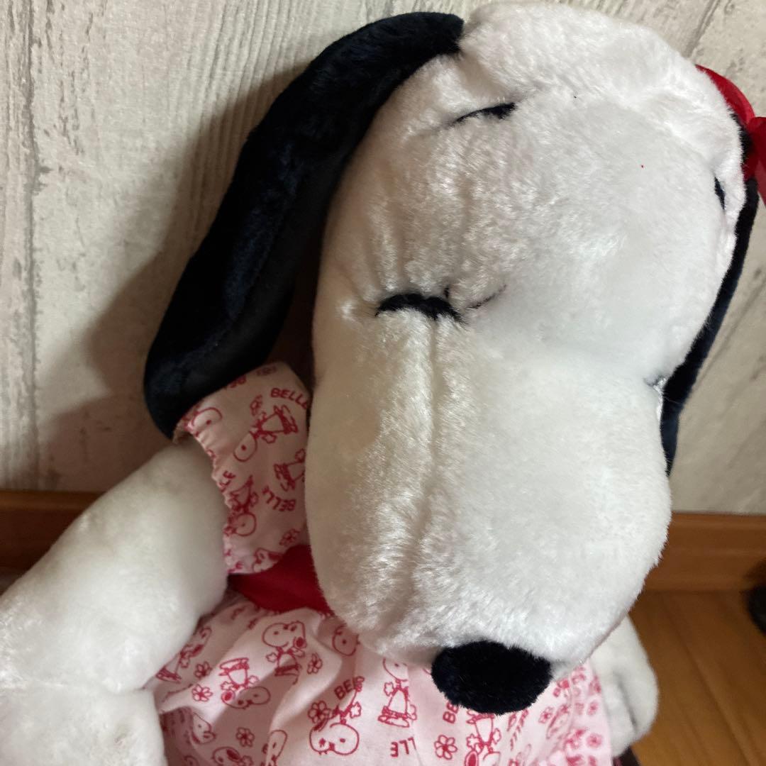 レトロ　ヴィンテージ　スヌーピー　ベル　女の子　ぬいぐるみ