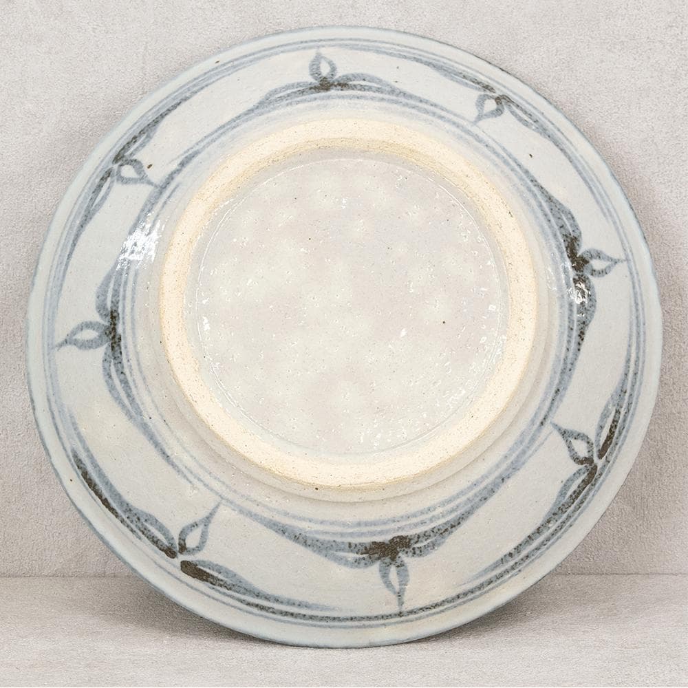 河井久 飾り皿 大皿「花紋鉢」直径34.1cm 共箱 河井寛次郎・河井武