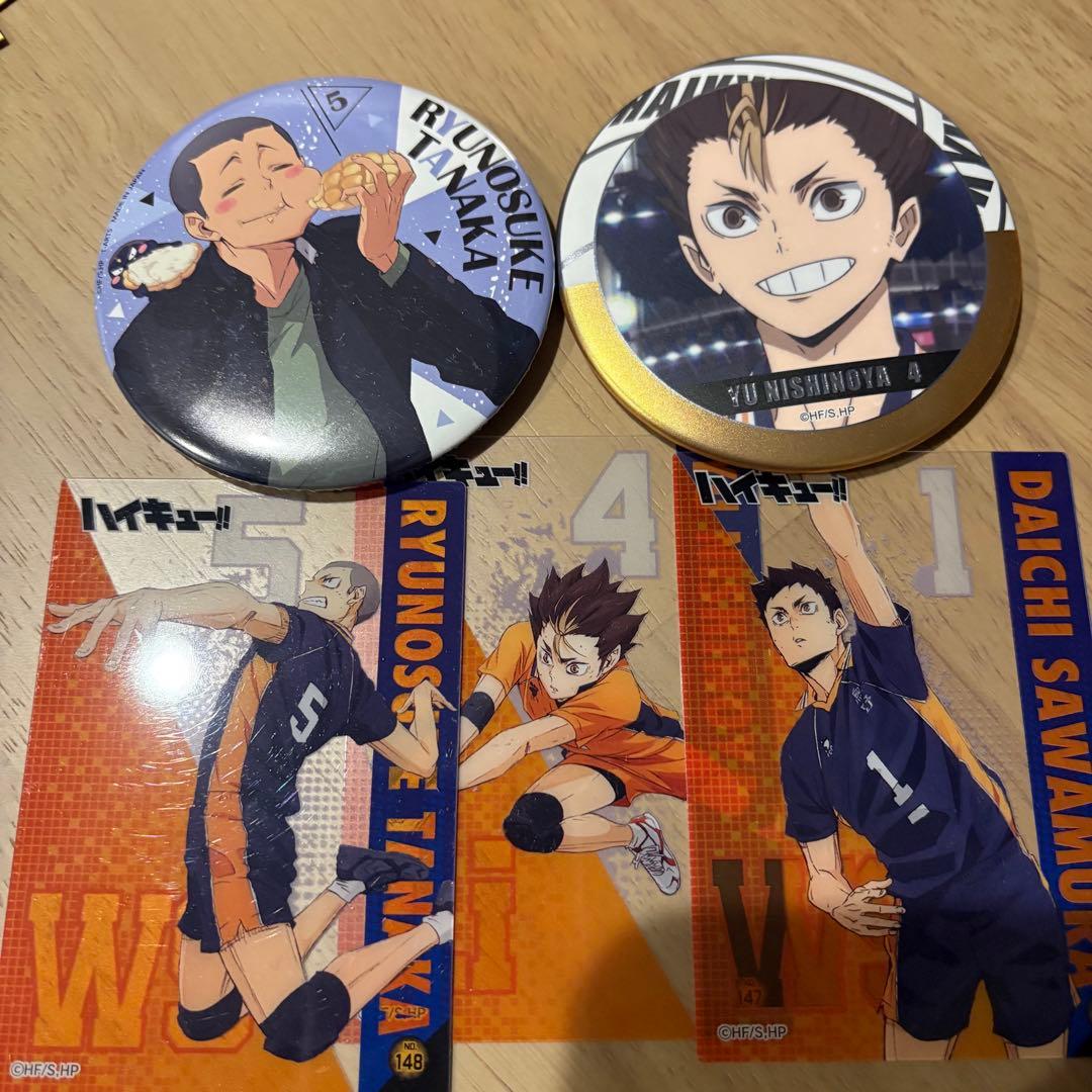 ハイキュー まとめ売り 澤村大地 西谷夕 田中龍之介 缶バッジ クリア