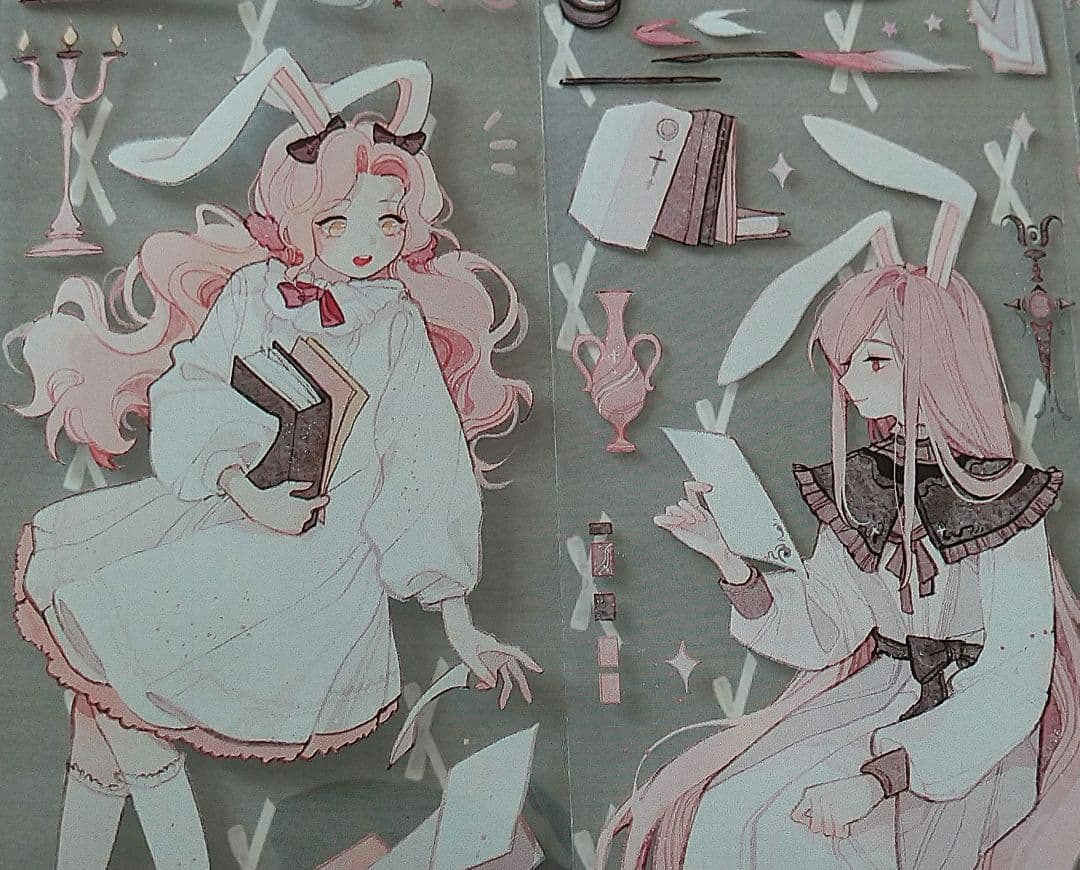 J61＃兔兔唱诗班・初（PET)Menu手帐规划局切り売り海外人物マステ女の子