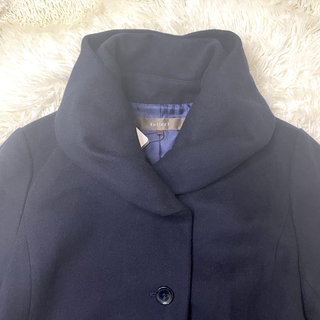 新品*Reflectリフレクトニュアンスネックアンゴラ羊毛コート尾州産日本製