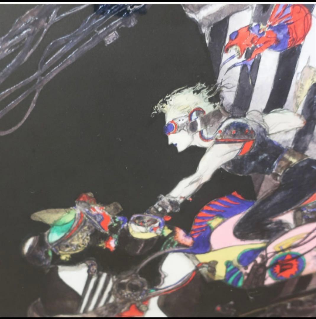 FF7】天野喜孝 クラウド 鉄馬 ハーレー 絵画