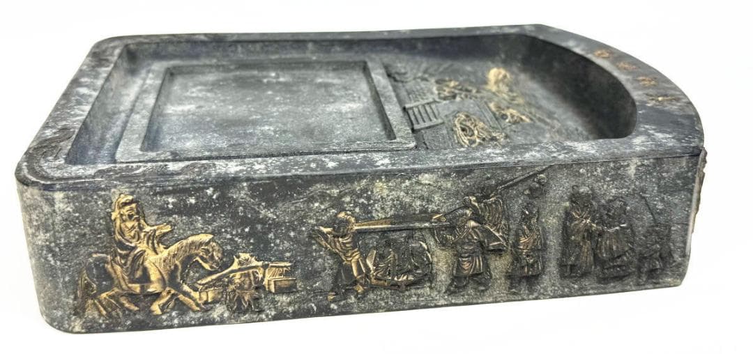 清 東林蓮社 硯型古墨 乾隆 約1678g 美術 中国 書道 墨 WWFT001