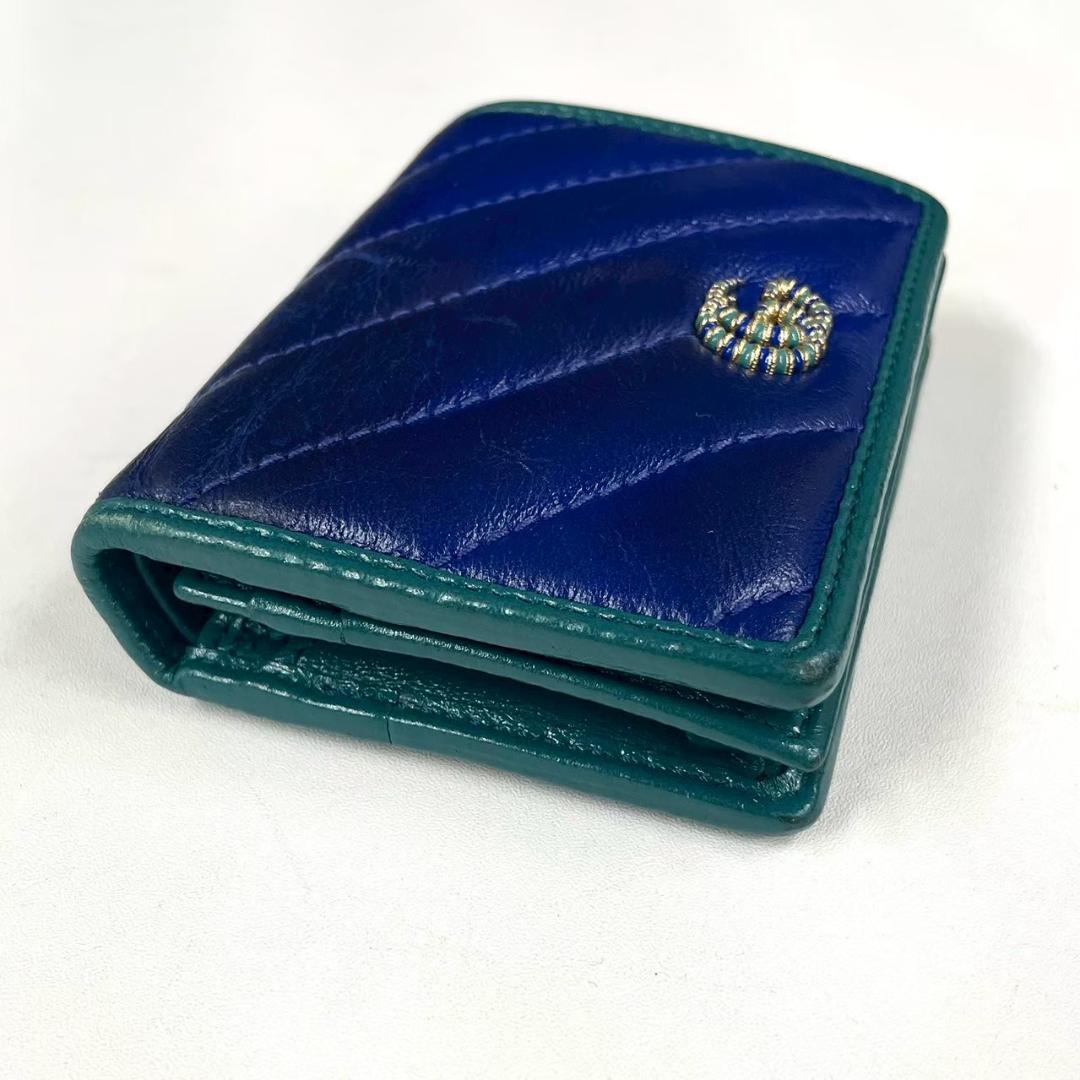 GUCCI グッチ GGマーモント 二つ折り財布 カーフレザー