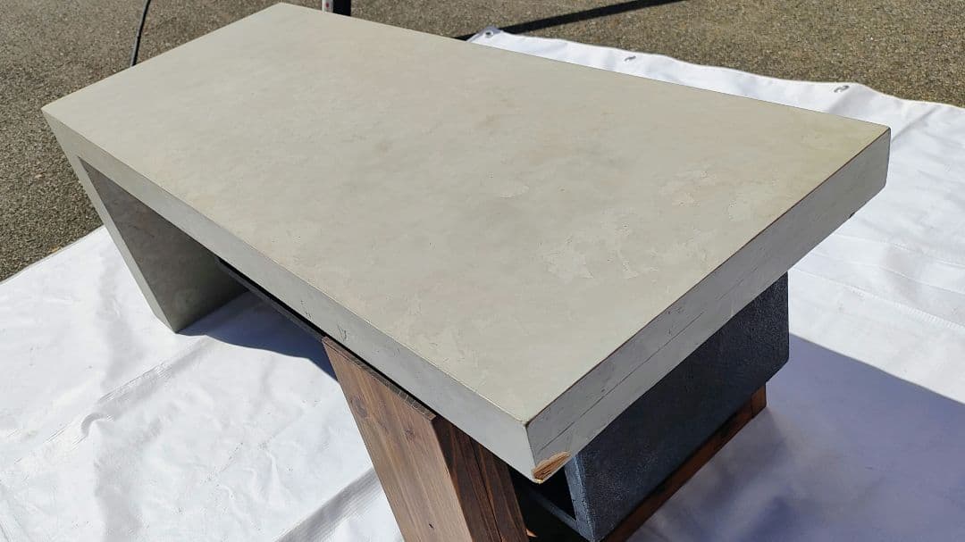 morterette ローテーブル コンクリート調エフェクト 天板 モルタル風